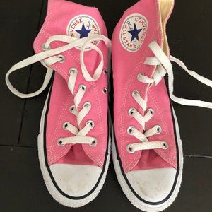 Bubblegum Pink Converse High Tops